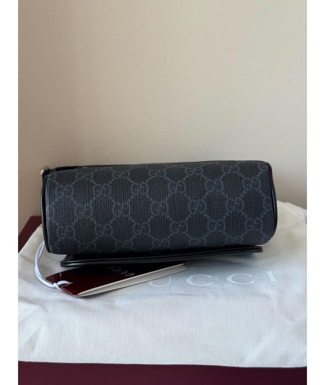 GUCCI Коричневая канва поясная сумка, фото 6