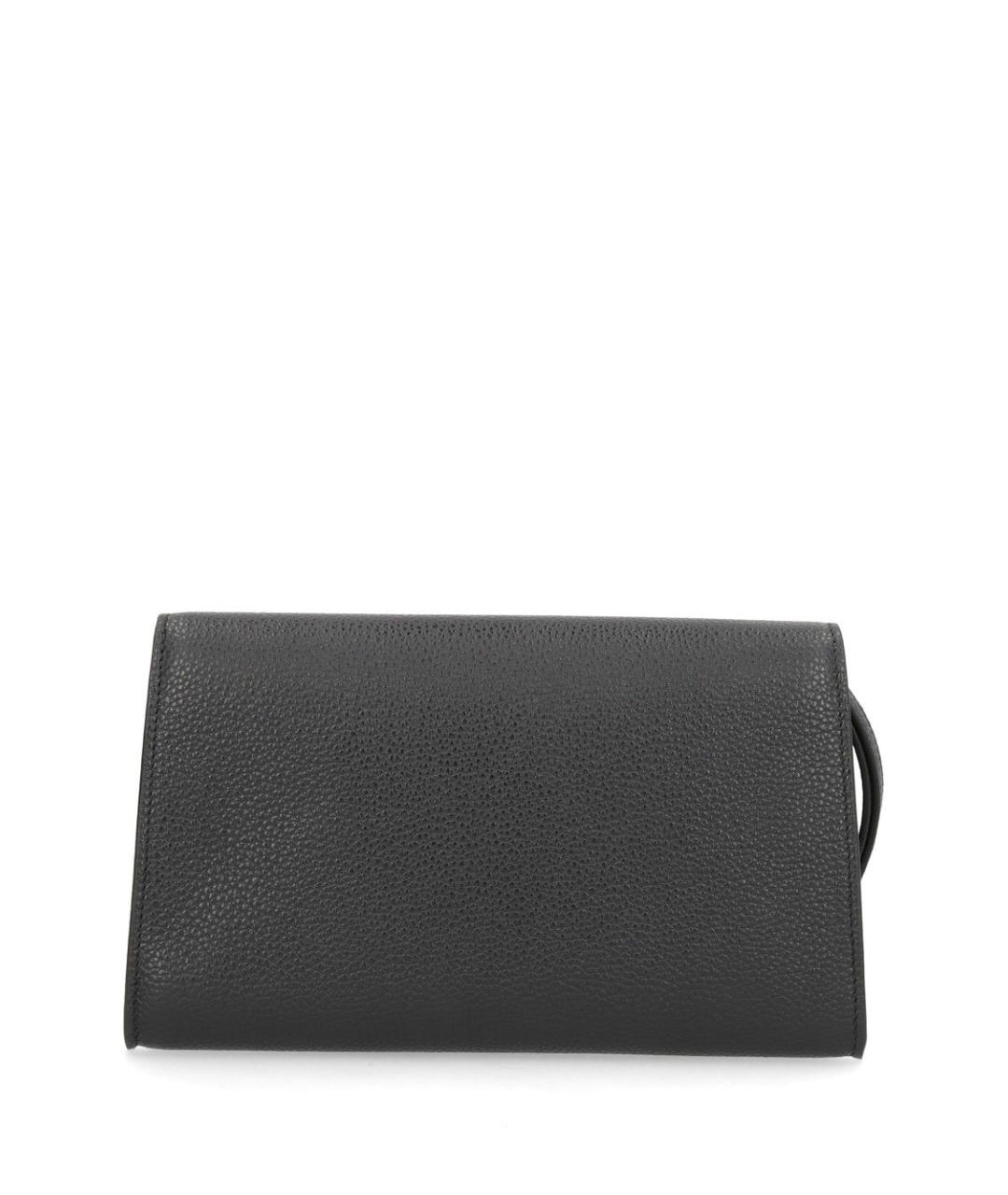 FERRAGAMO Черный кожаный кошелек, фото 3