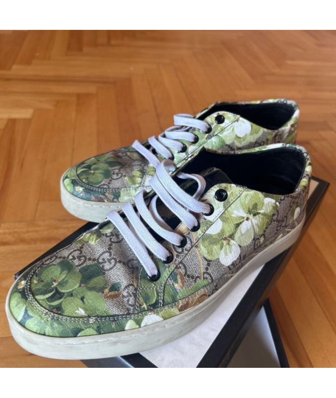 GUCCI Белые кожаные кеды, фото 2