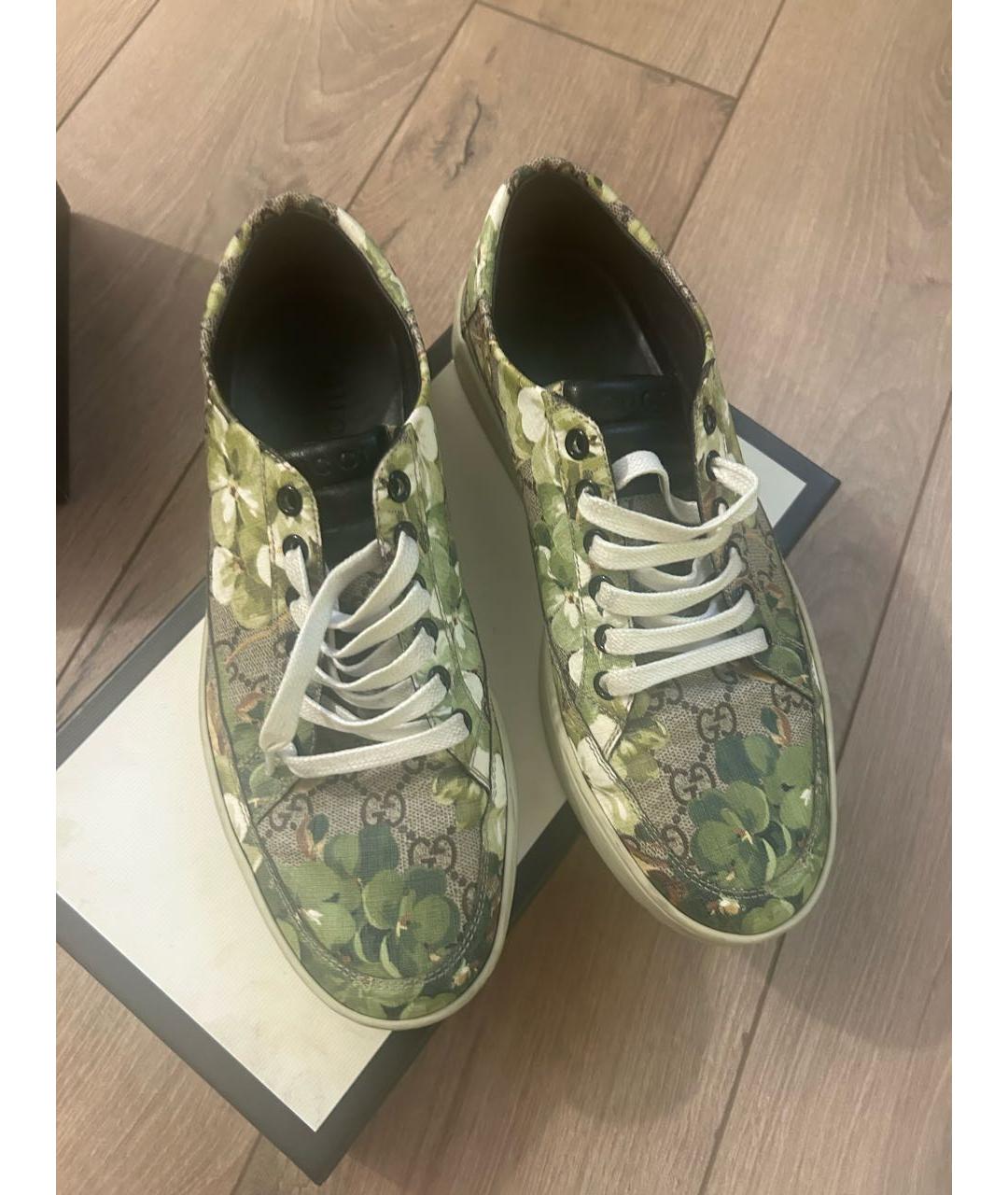 GUCCI Белые кожаные кеды, фото 3