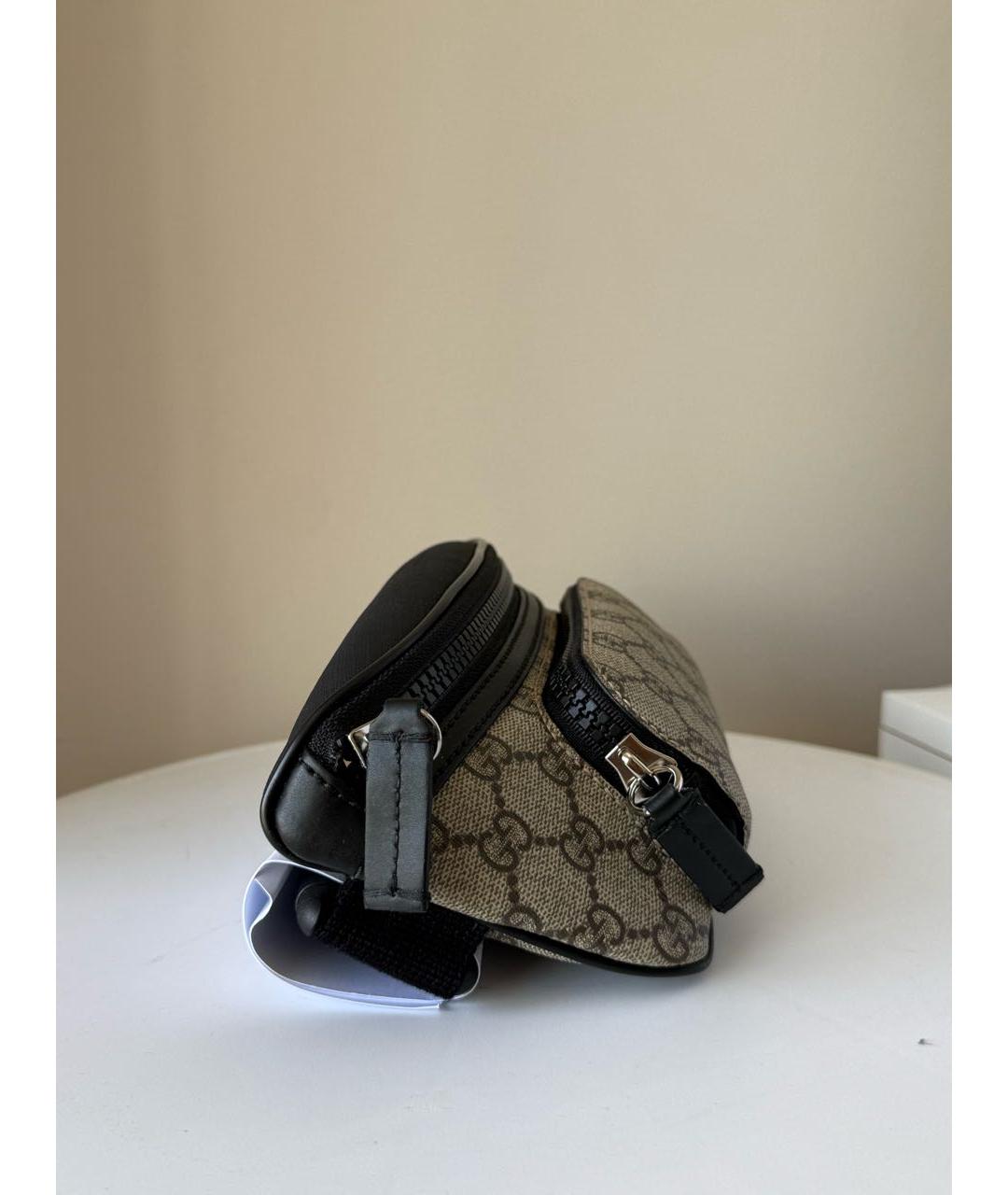 GUCCI Черная канва поясная сумка, фото 3