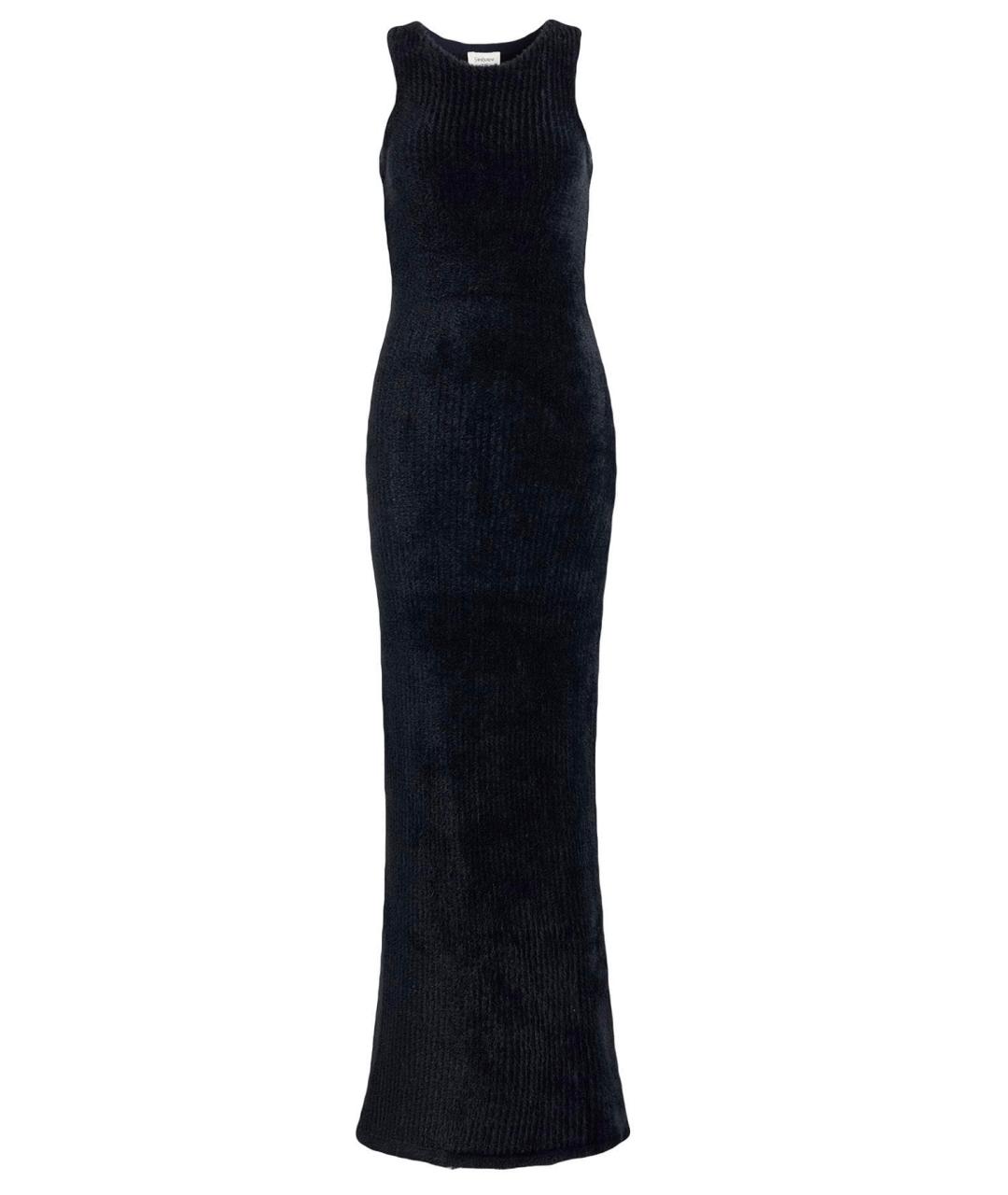 SAINT LAURENT Черное полиамидовое коктейльное платье, фото 4