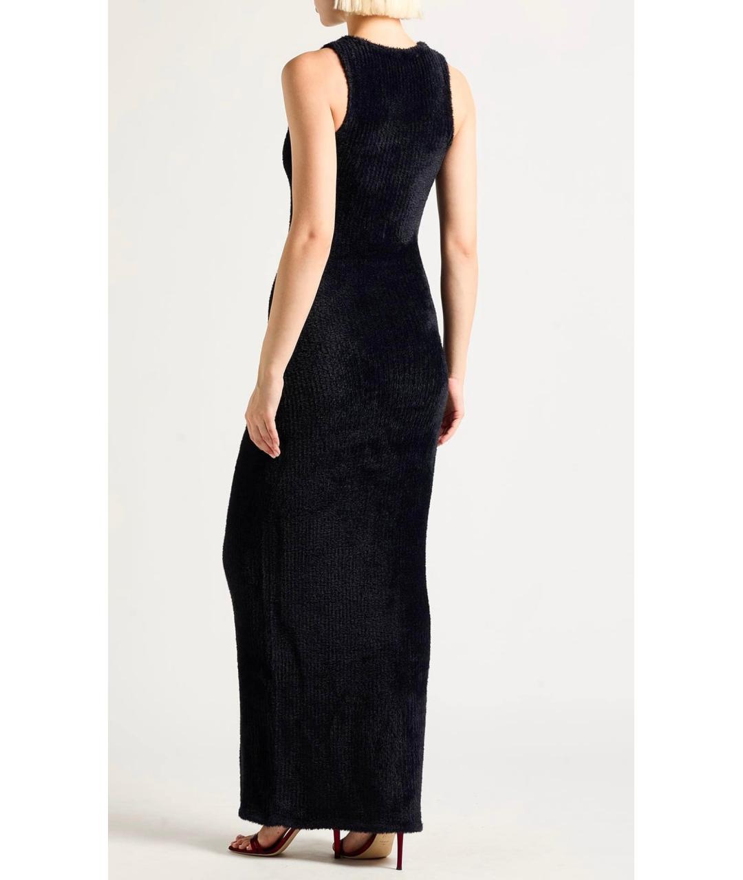SAINT LAURENT Черное полиамидовое коктейльное платье, фото 3