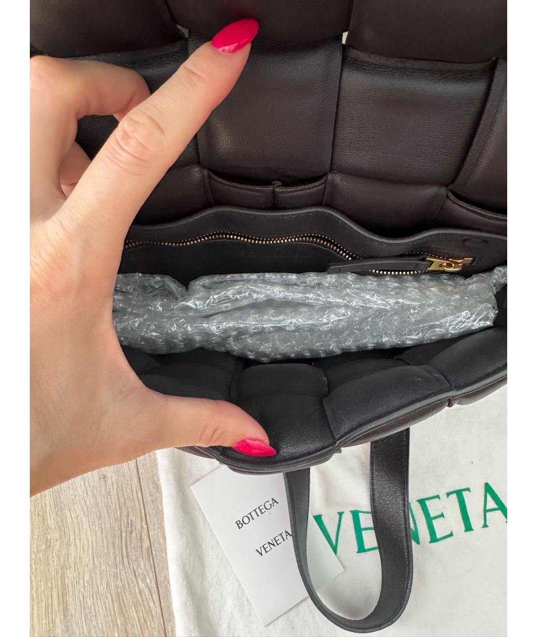 BOTTEGA VENETA Коричневая кожаная сумка через плечо, фото 7
