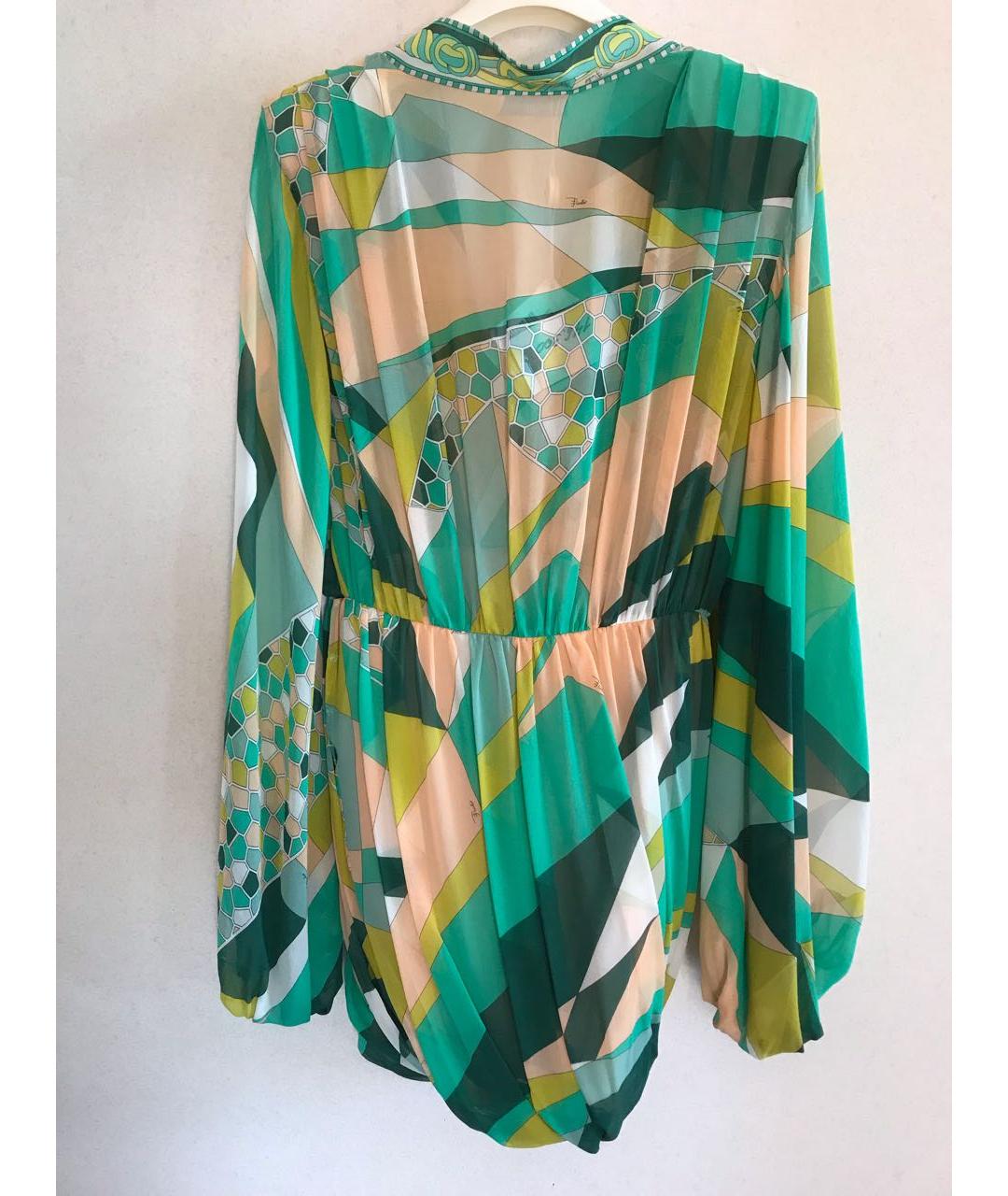 EMILIO PUCCI Мульти шелковое платье, фото 5