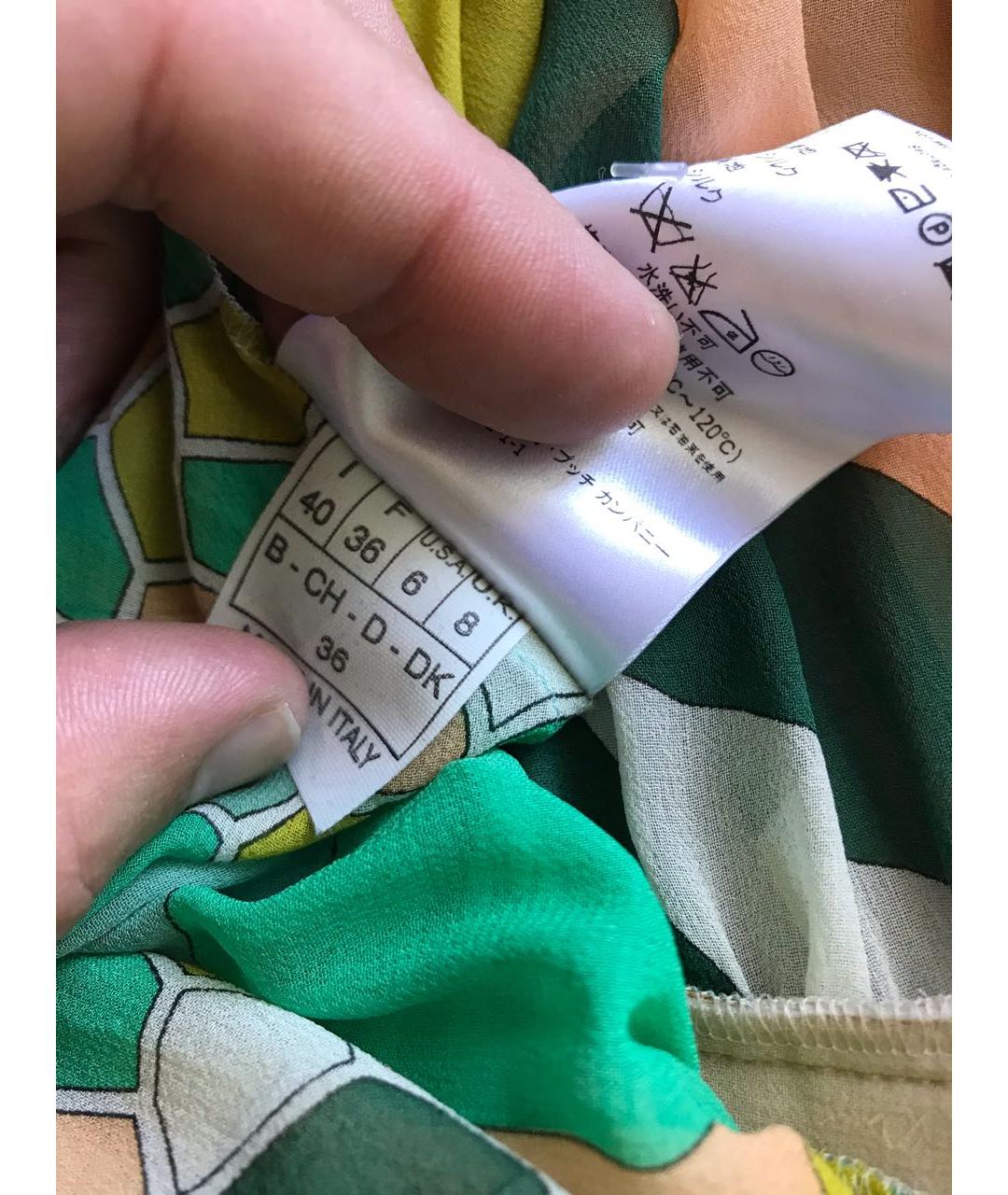 EMILIO PUCCI Мульти шелковое платье, фото 7