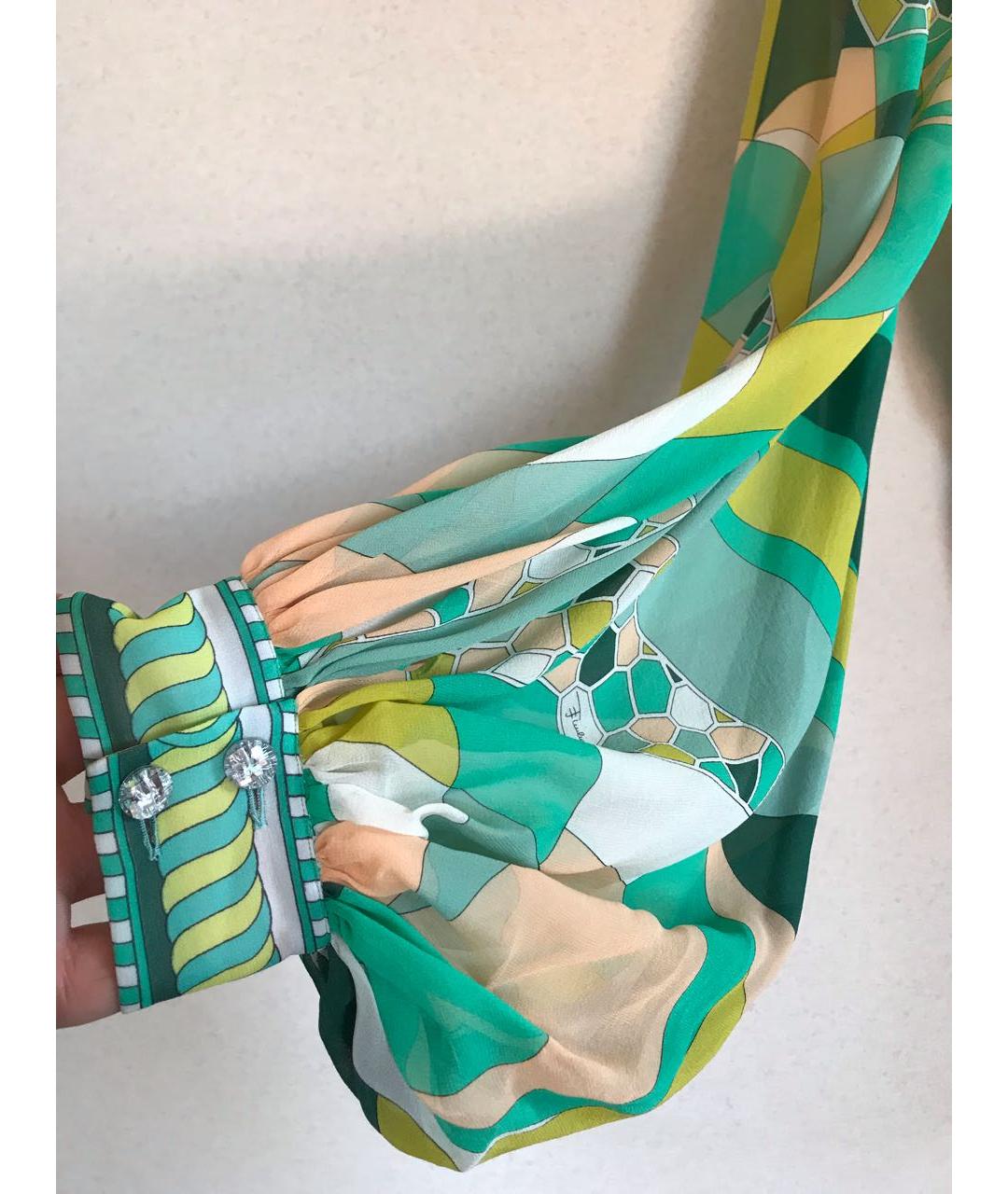 EMILIO PUCCI Мульти шелковое платье, фото 2