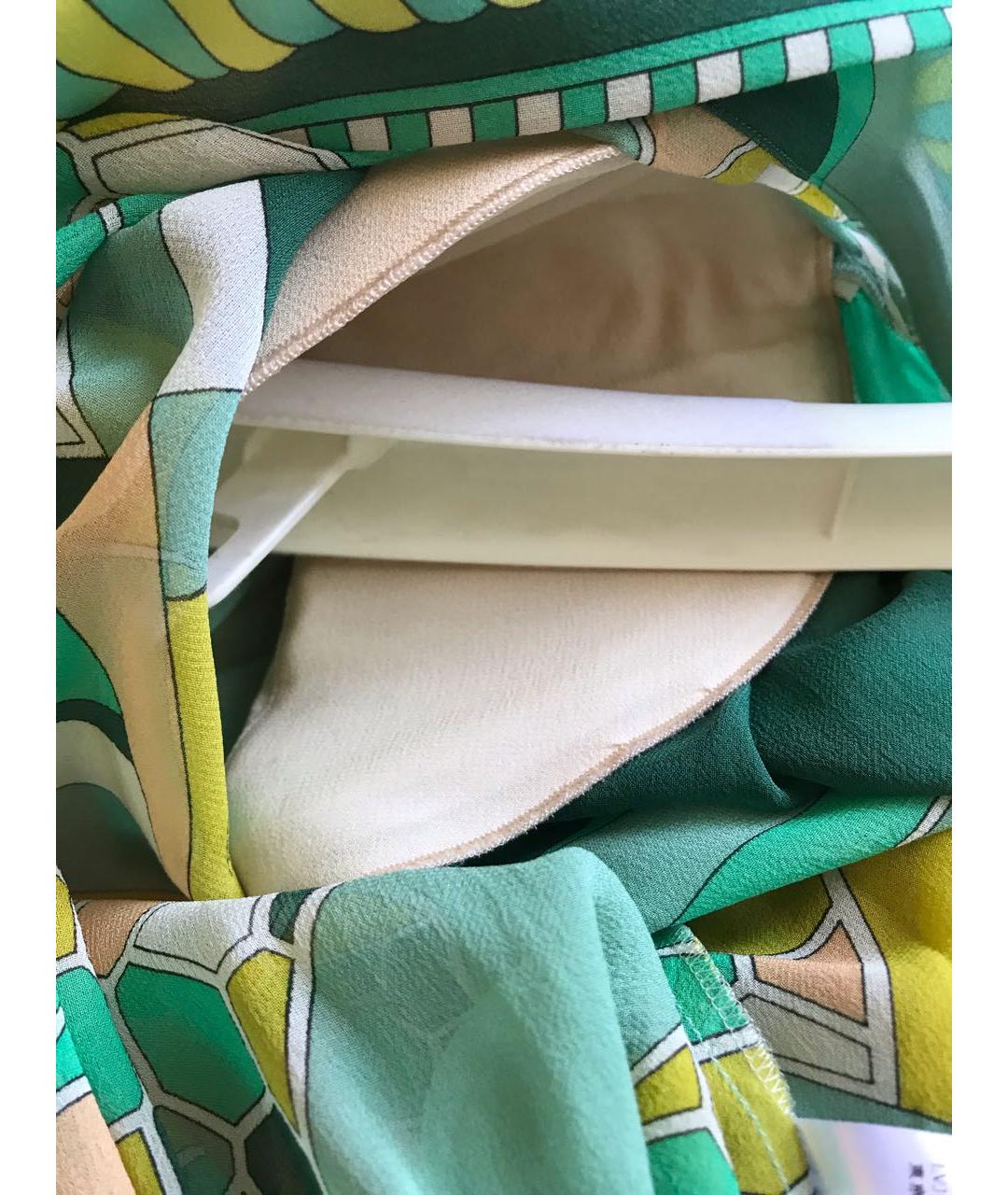 EMILIO PUCCI Мульти шелковое платье, фото 8