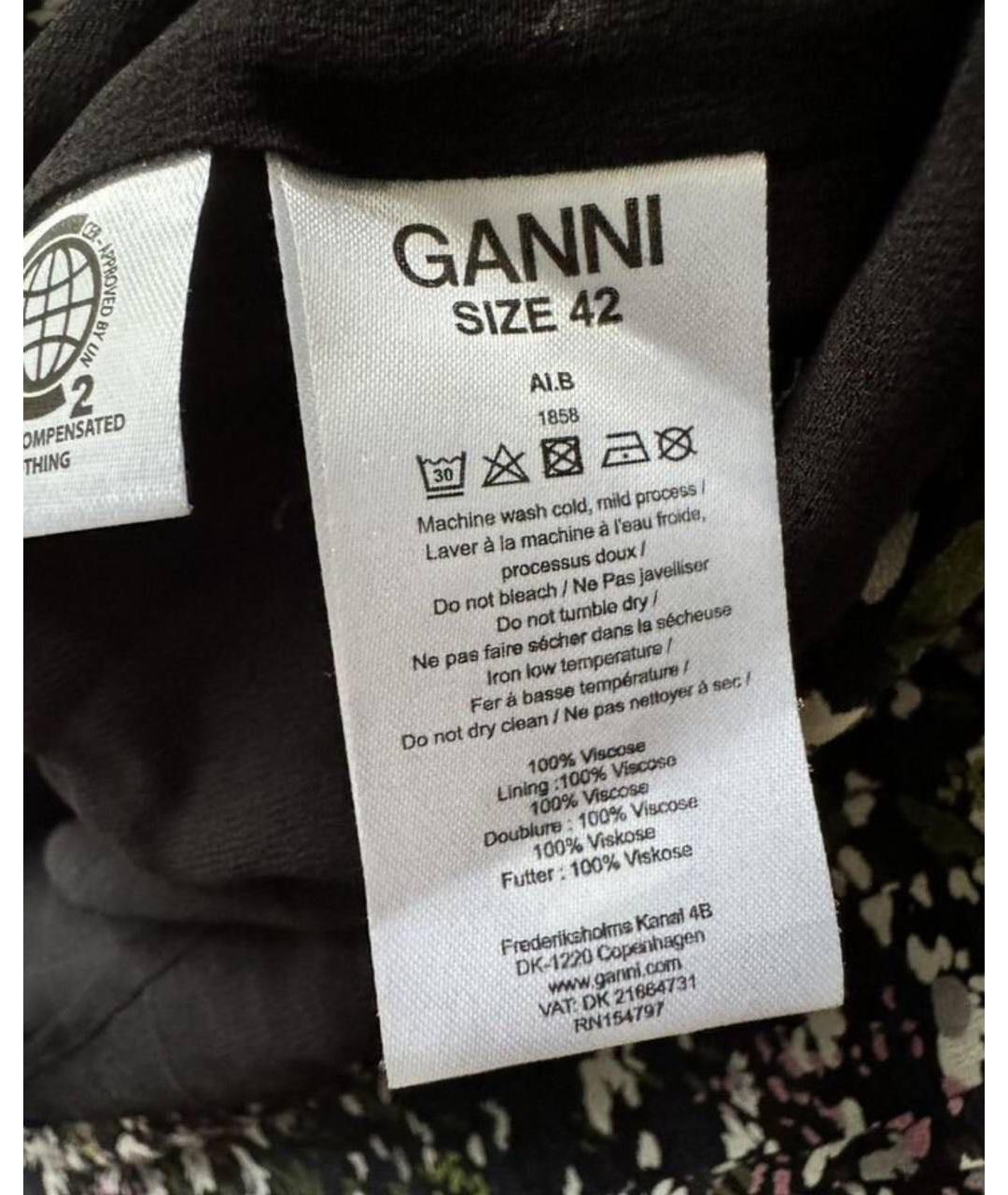 GANNI Мульти вискозное повседневное платье, фото 6