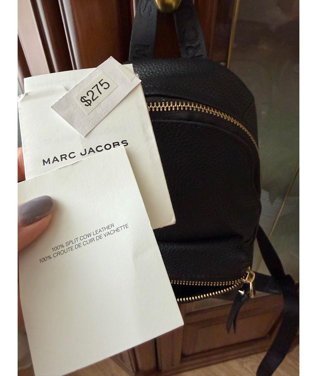 MARC JACOBS Черный кожаный рюкзак, фото 8