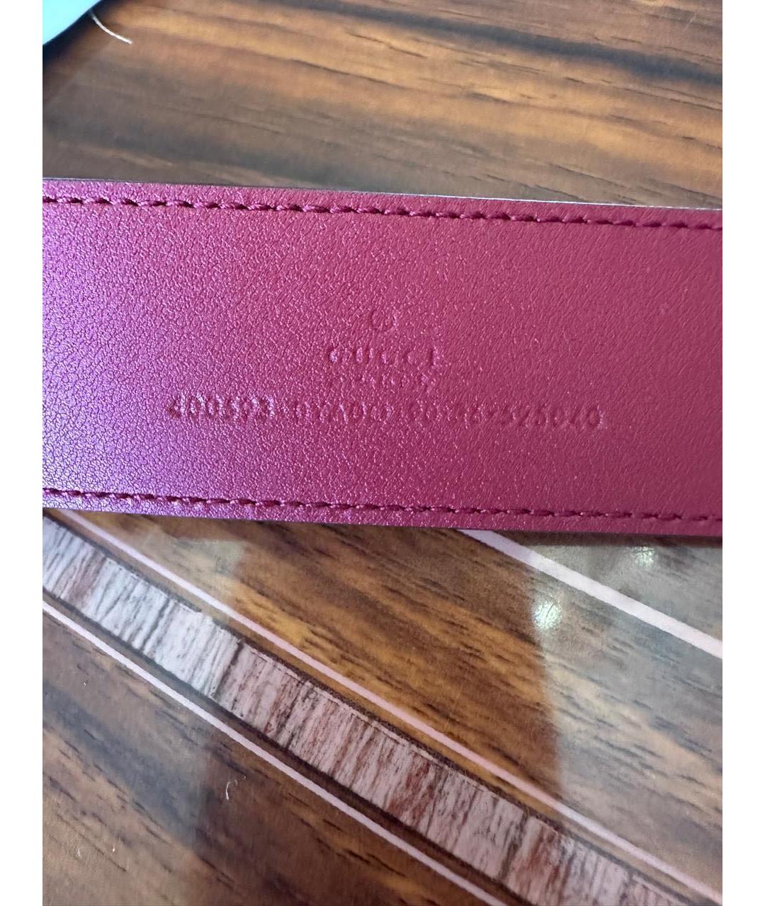GUCCI Красный кожаный ремень, фото 2