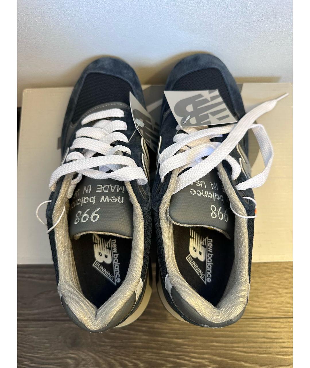 NEW BALANCE Темно-синие замшевые кроссовки, фото 3