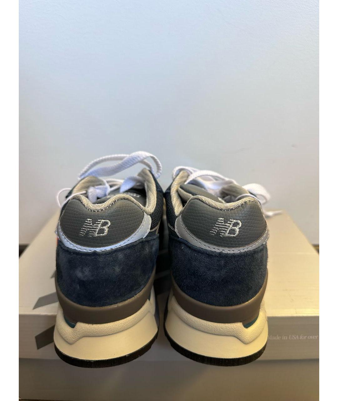 NEW BALANCE Темно-синие замшевые кроссовки, фото 4