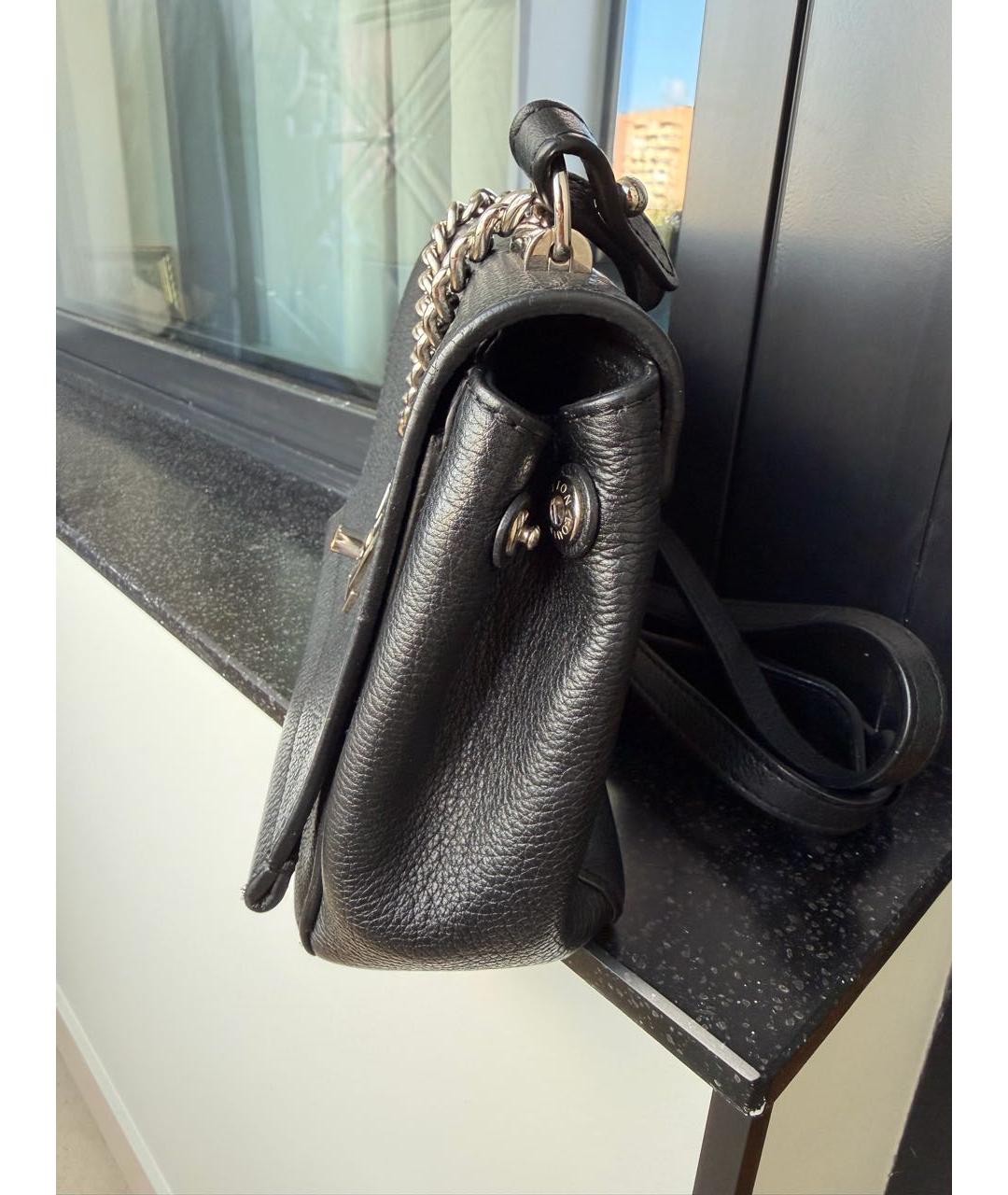 LOUIS VUITTON Черная кожаная сумка через плечо, фото 2
