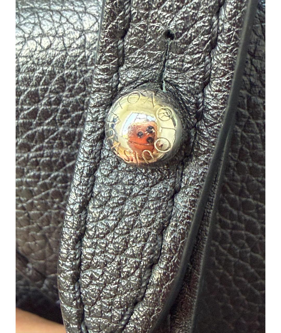 LOUIS VUITTON Черная кожаная сумка через плечо, фото 7