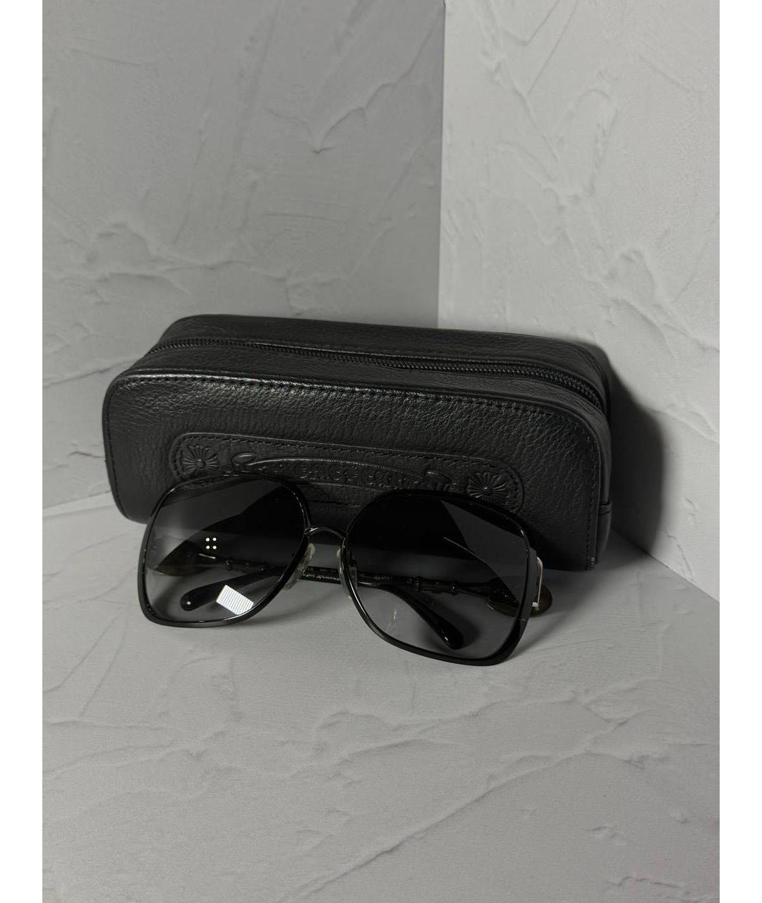 CHROME HEARTS Черные металлические солнцезащитные очки, фото 2