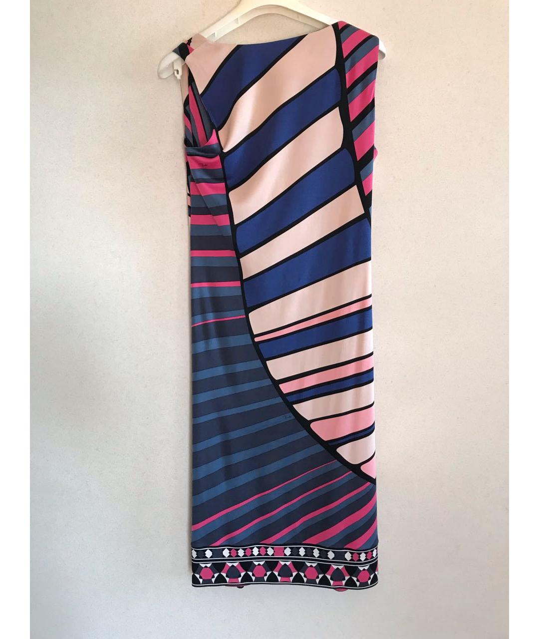 EMILIO PUCCI Мульти шелковое платье, фото 3