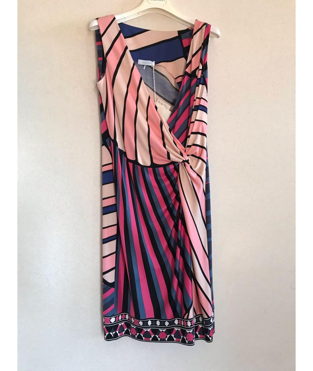 EMILIO PUCCI Мульти шелковое платье, фото 7