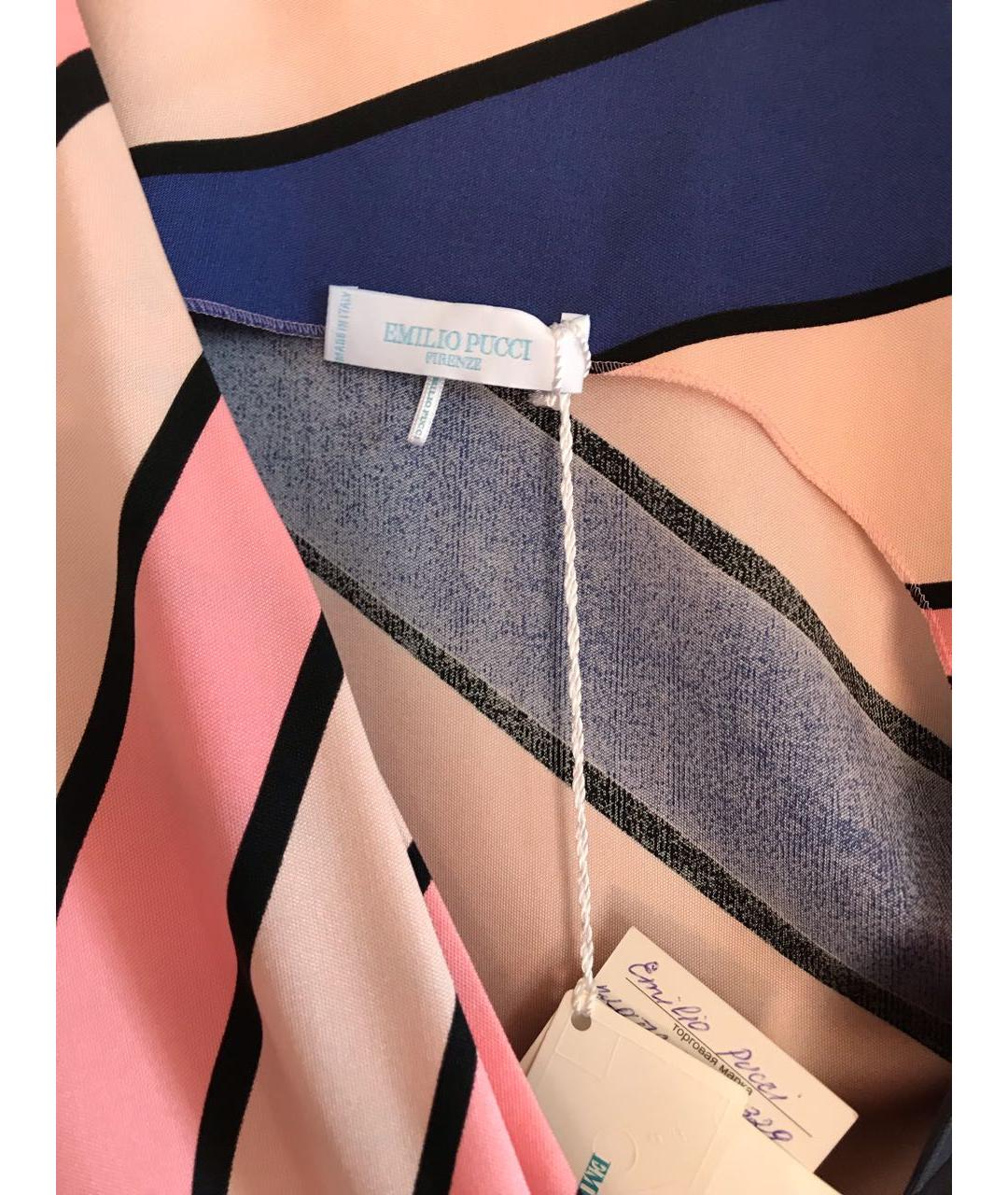 EMILIO PUCCI Мульти шелковое платье, фото 2