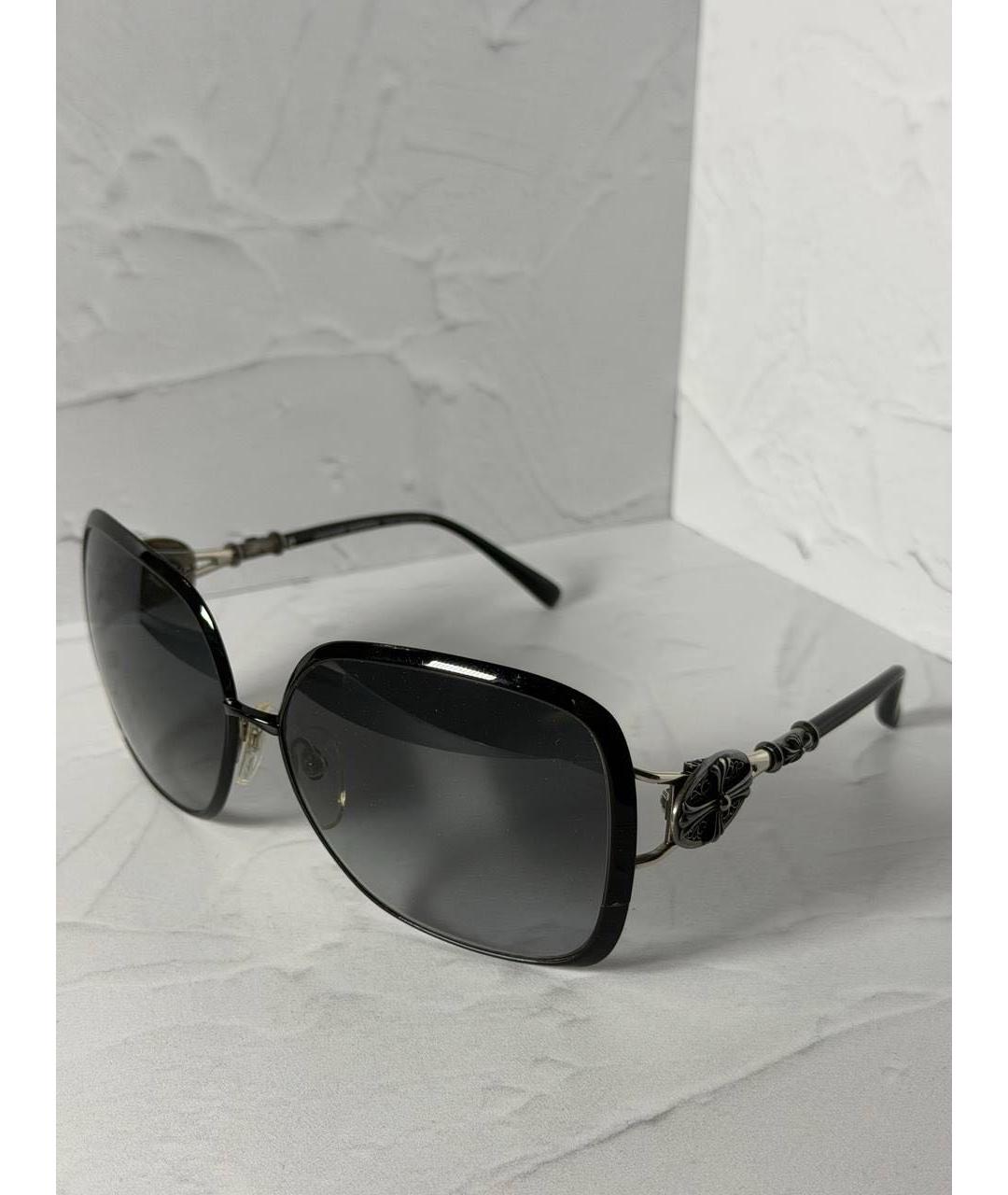 CHROME HEARTS Черные металлические солнцезащитные очки, фото 6