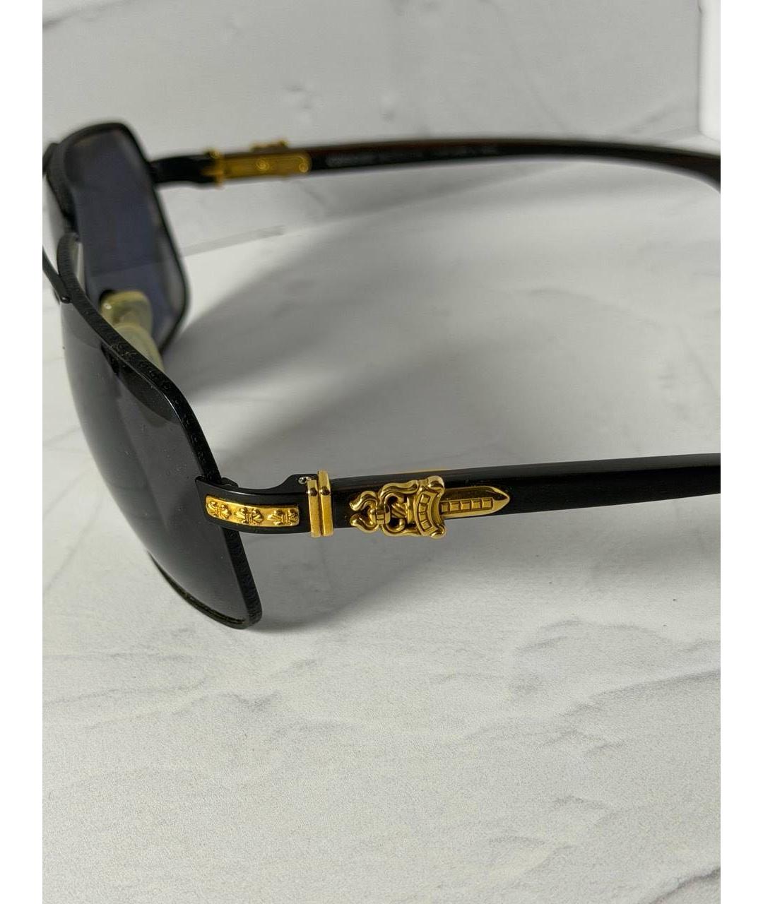 CHROME HEARTS Черные металлические солнцезащитные очки, фото 3