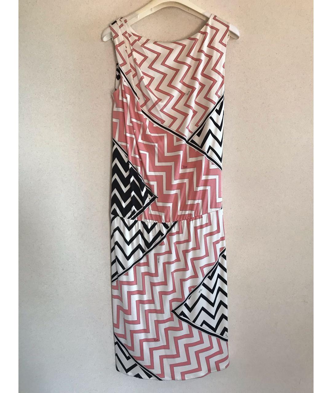 EMILIO PUCCI Мульти шелковое платье, фото 7