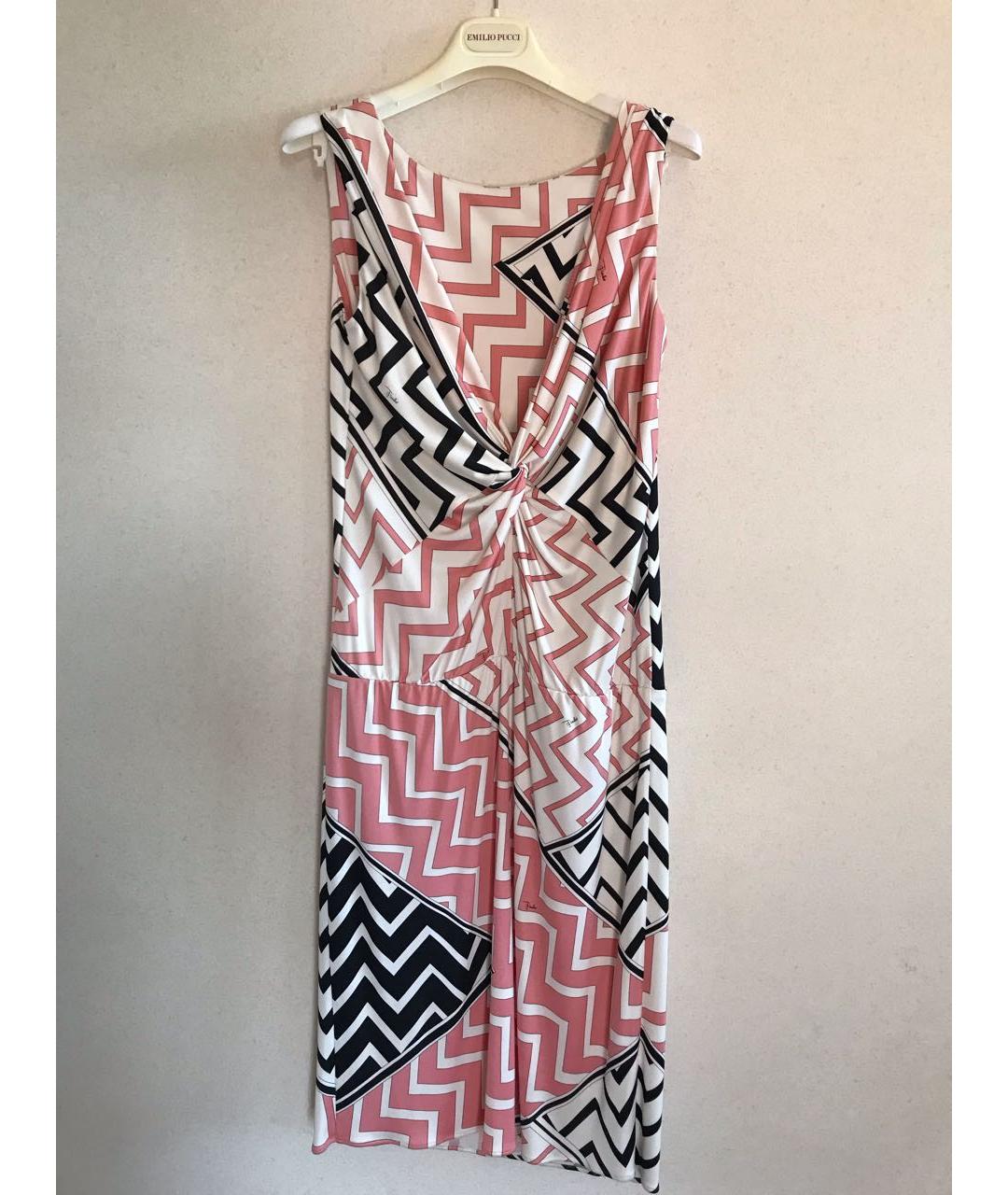 EMILIO PUCCI Мульти шелковое платье, фото 3