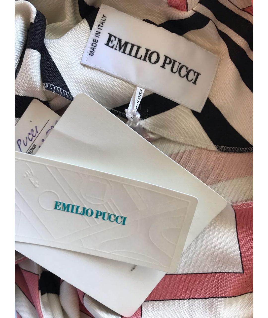 EMILIO PUCCI Мульти шелковое платье, фото 4