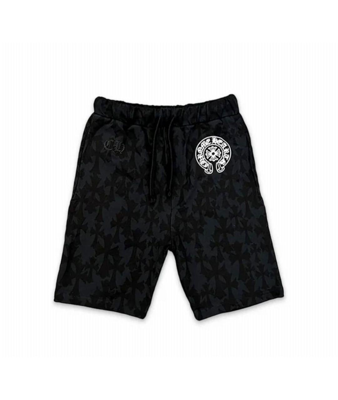 CHROME HEARTS Черные хлопковые шорты, фото 1