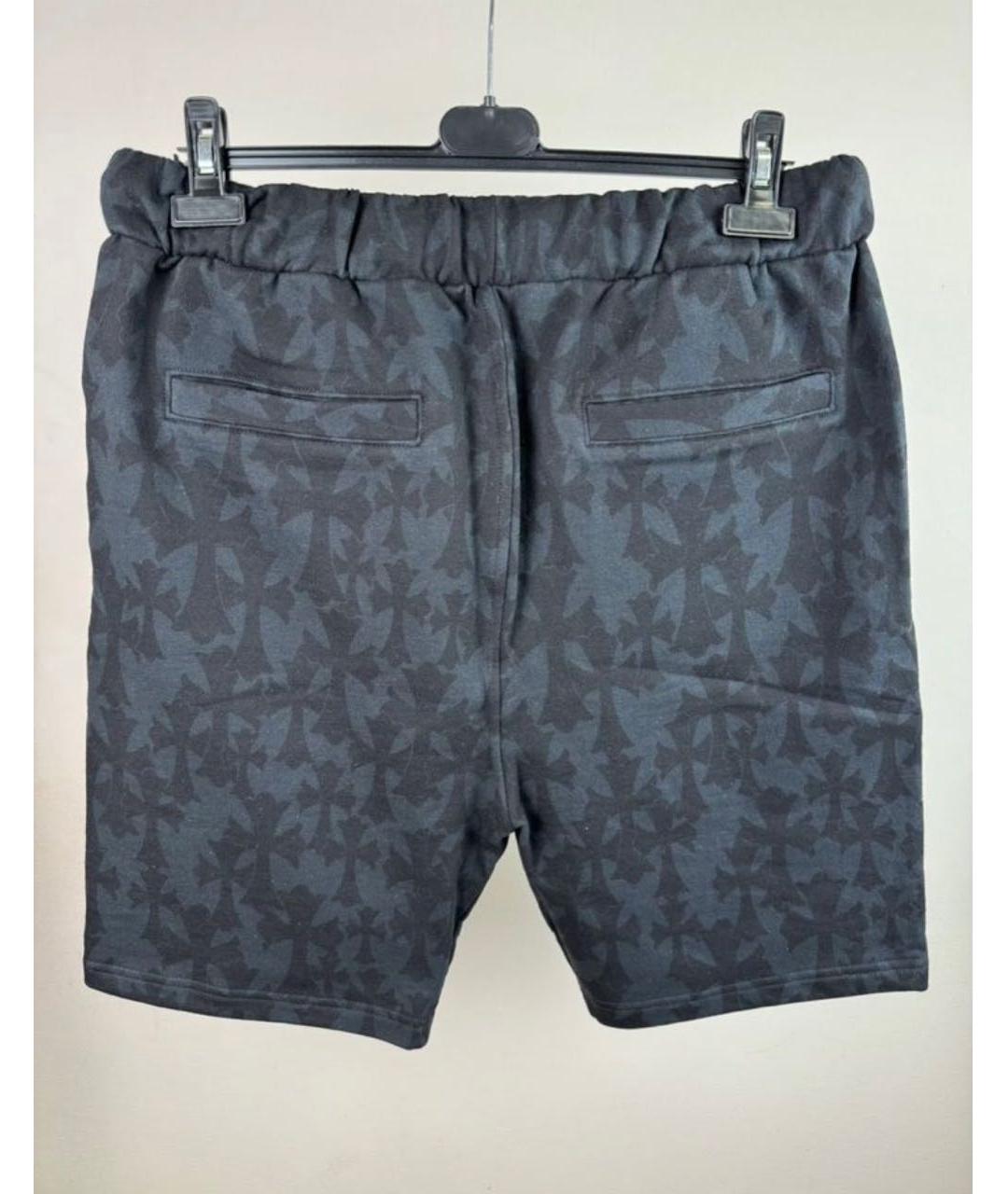 CHROME HEARTS Черные хлопковые шорты, фото 4