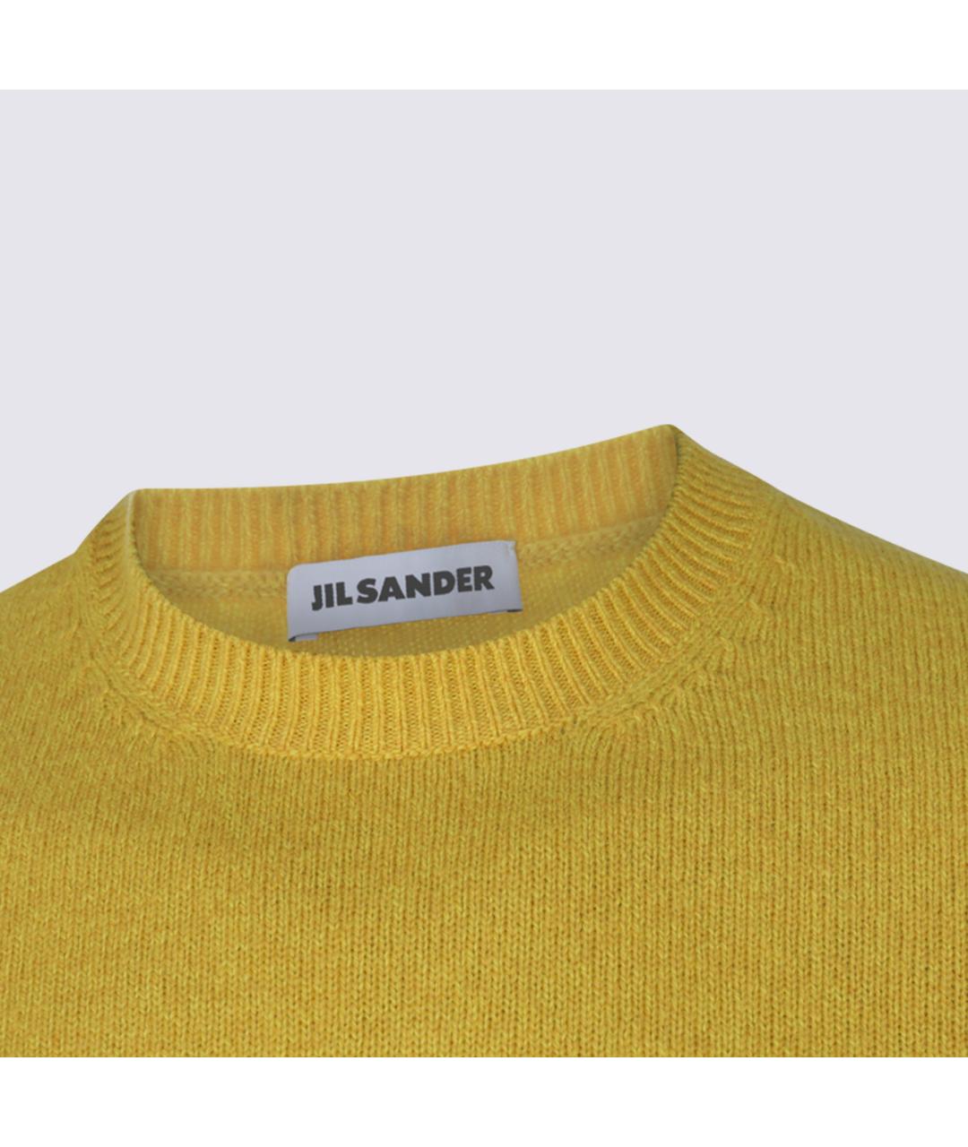 JIL SANDER Желтый шерстяной джемпер / свитер, фото 3