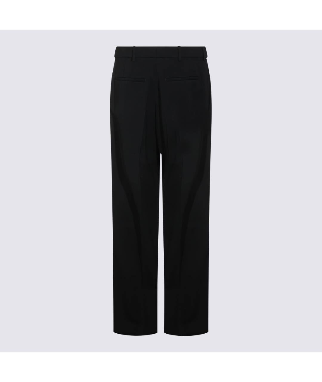 SAINT LAURENT Черные шерстяные классические брюки, фото 2