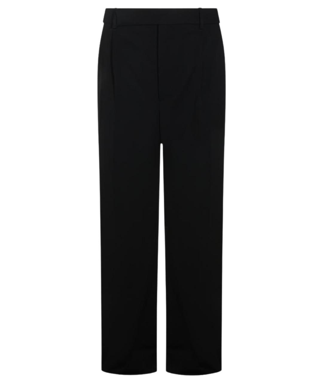 SAINT LAURENT Черные шерстяные классические брюки, фото 1