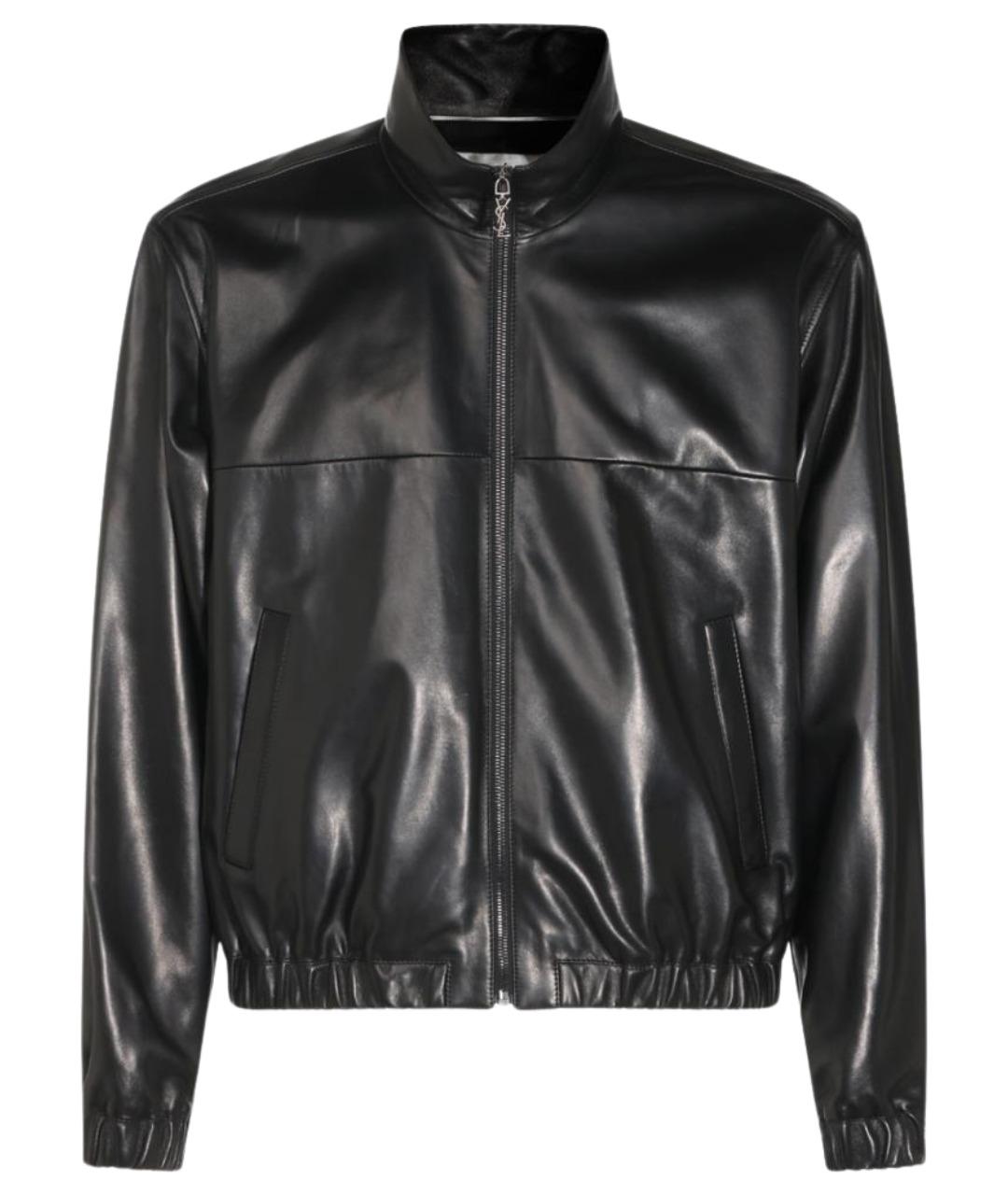 SAINT LAURENT Черная кожаная куртка, фото 1