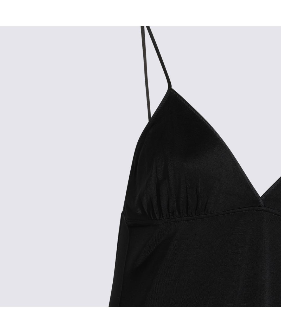 SAINT LAURENT Черная вискозная майка, фото 3