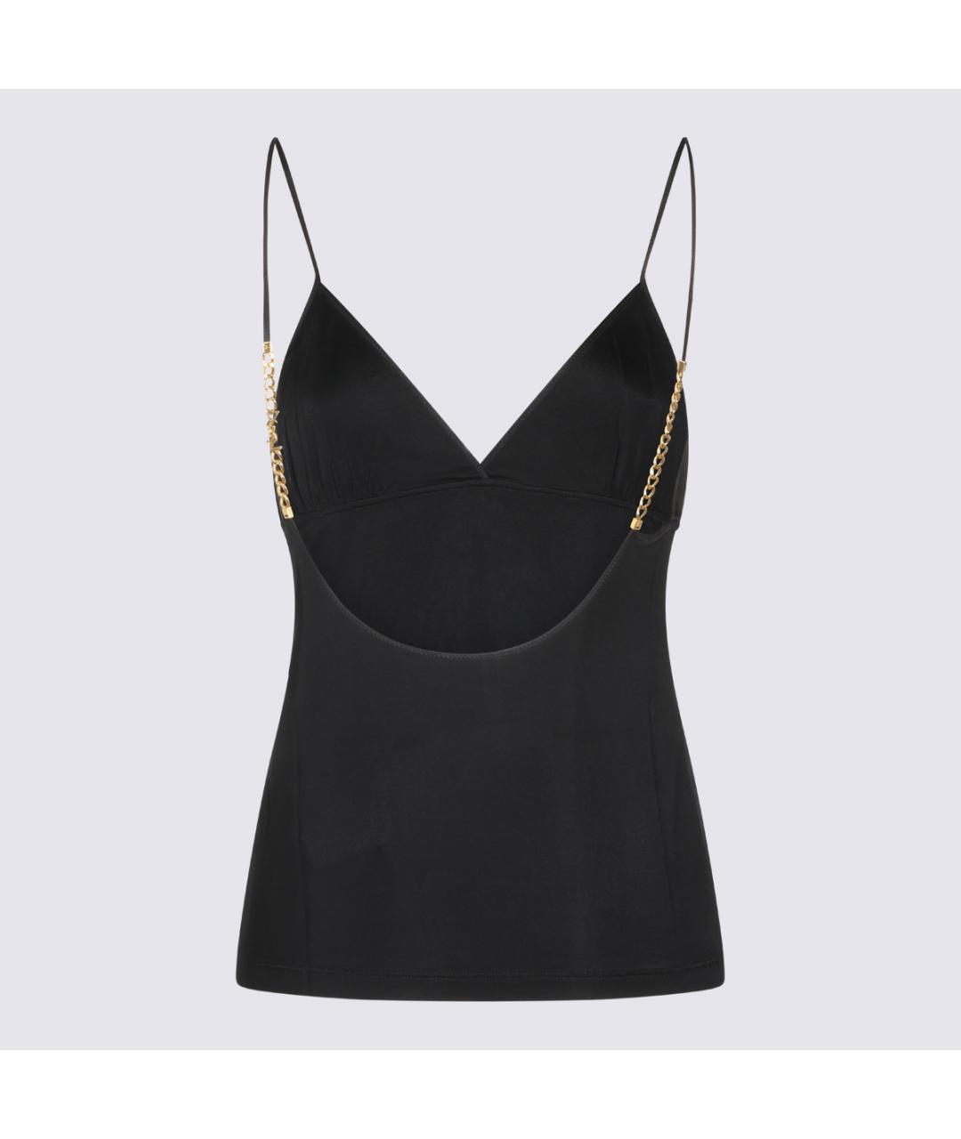 SAINT LAURENT Черная вискозная майка, фото 2