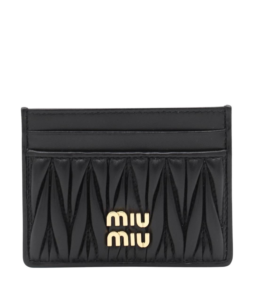 MIU MIU Черный кожаный кардхолдер, фото 1