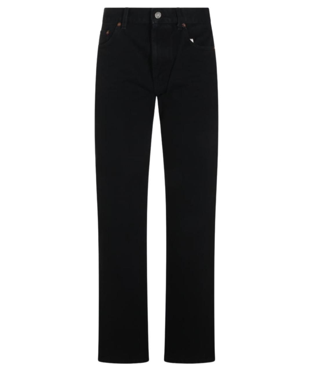 SAINT LAURENT Черные хлопковые прямые джинсы, фото 1