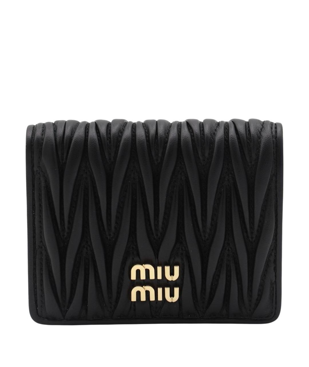 MIU MIU Черный кожаный кошелек, фото 1