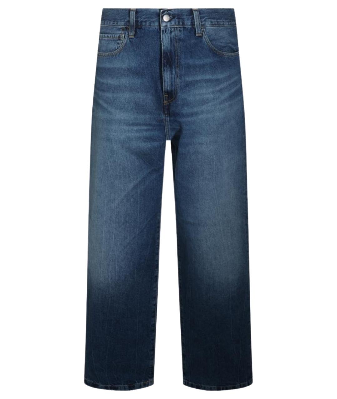 CARHARTT WIP Синие хлопковые прямые джинсы, фото 1