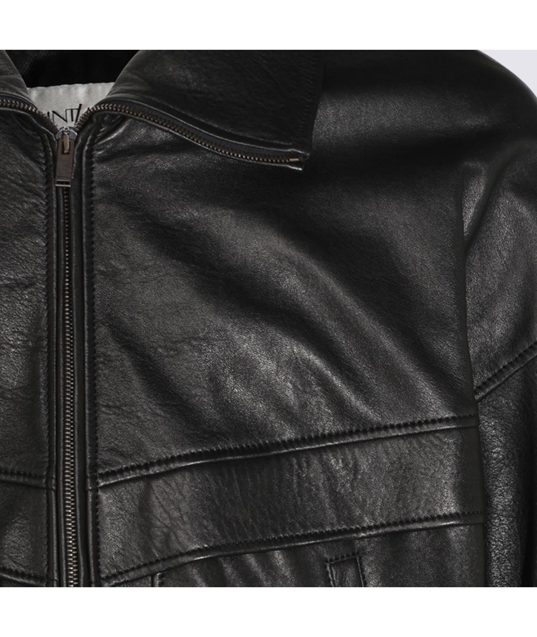 SAINT LAURENT Черная кожаная куртка, фото 3