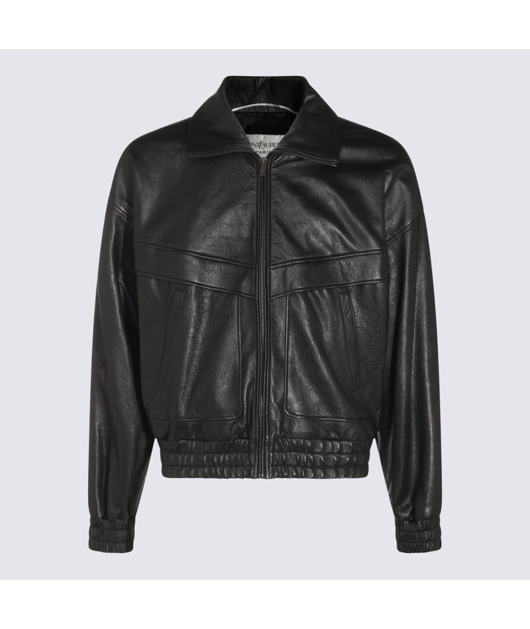 SAINT LAURENT Черная кожаная куртка, фото 5