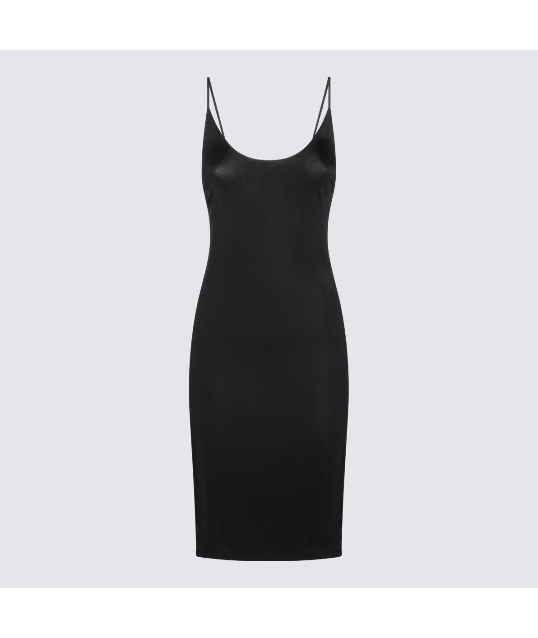 SAINT LAURENT Черное вискозное повседневное платье, фото 5
