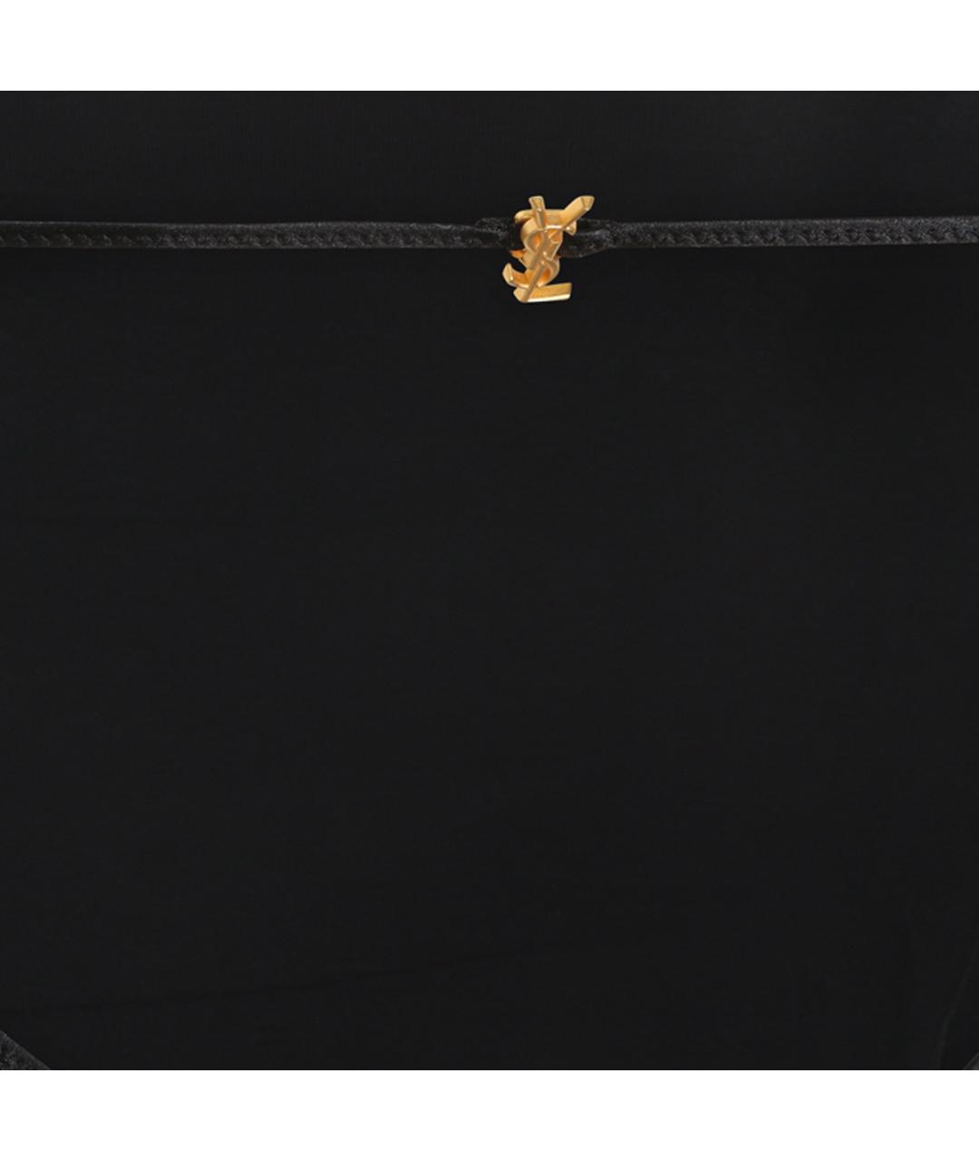 SAINT LAURENT Черное вискозное повседневное платье, фото 4