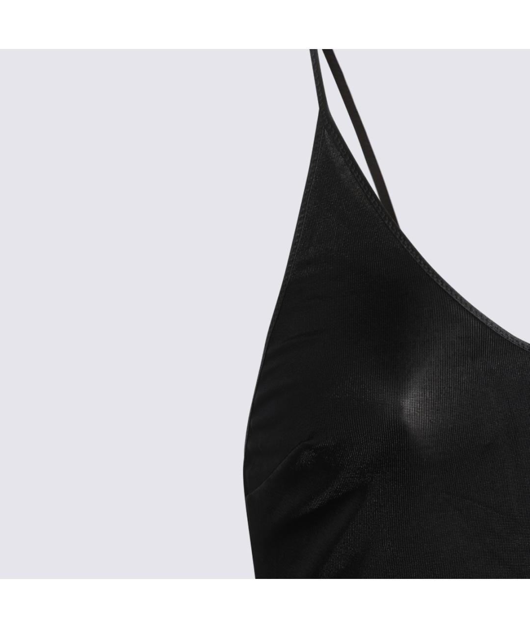 SAINT LAURENT Черное вискозное повседневное платье, фото 3