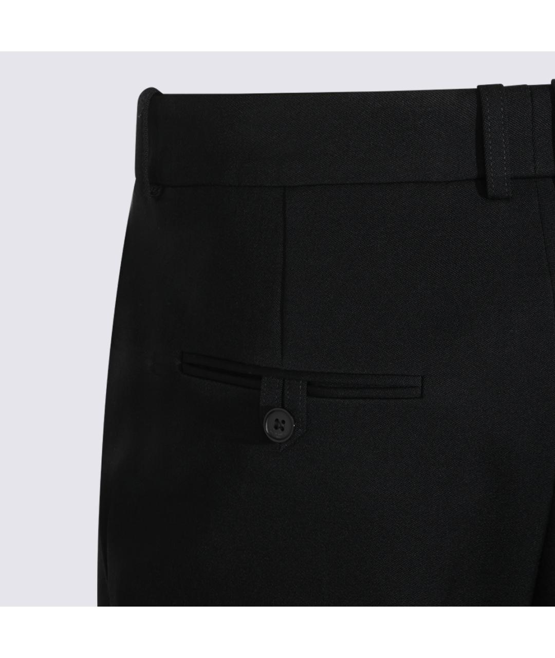 SAINT LAURENT Черные шерстяные шорты, фото 4