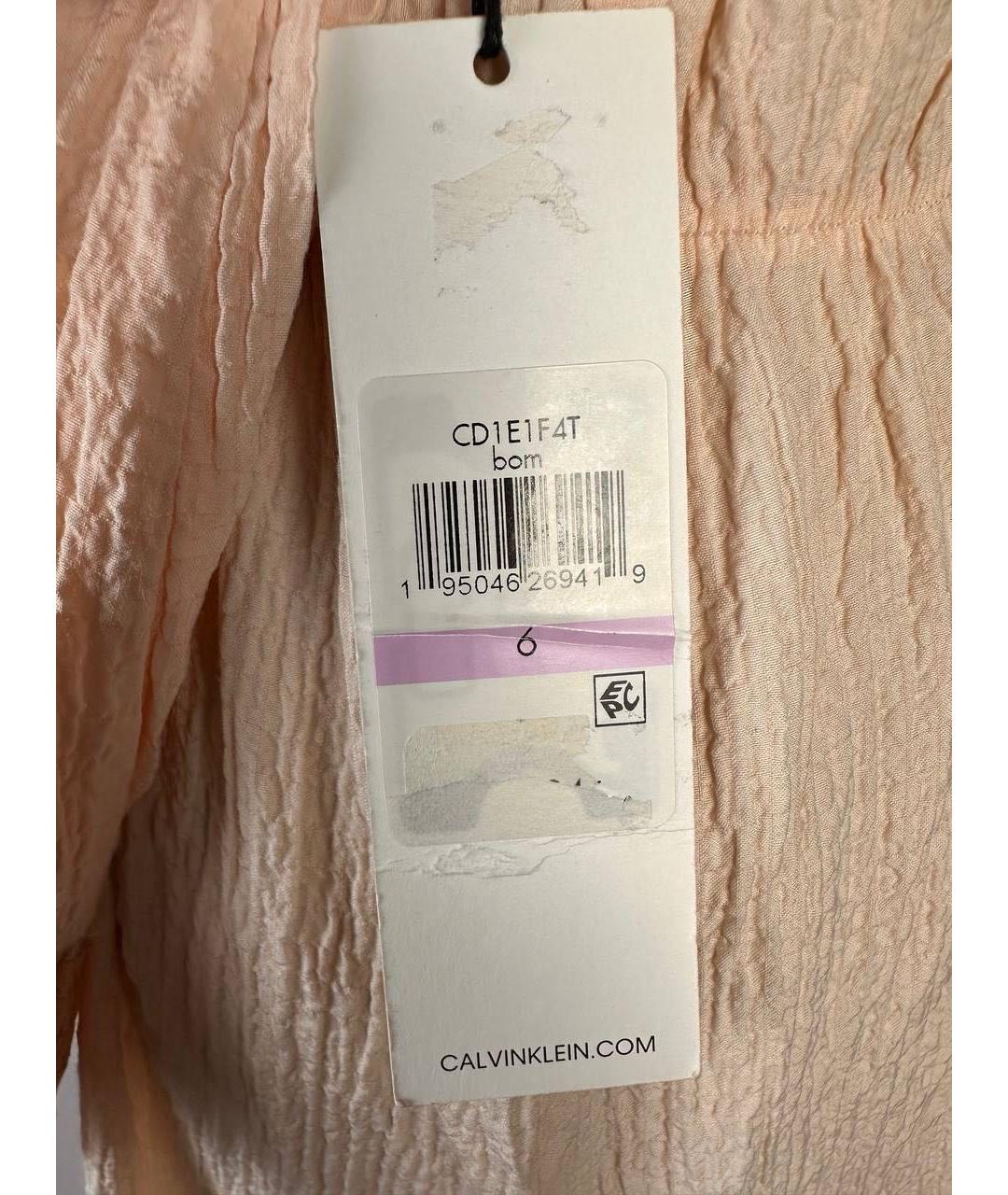 CALVIN KLEIN Розовое вискозное повседневное платье, фото 7