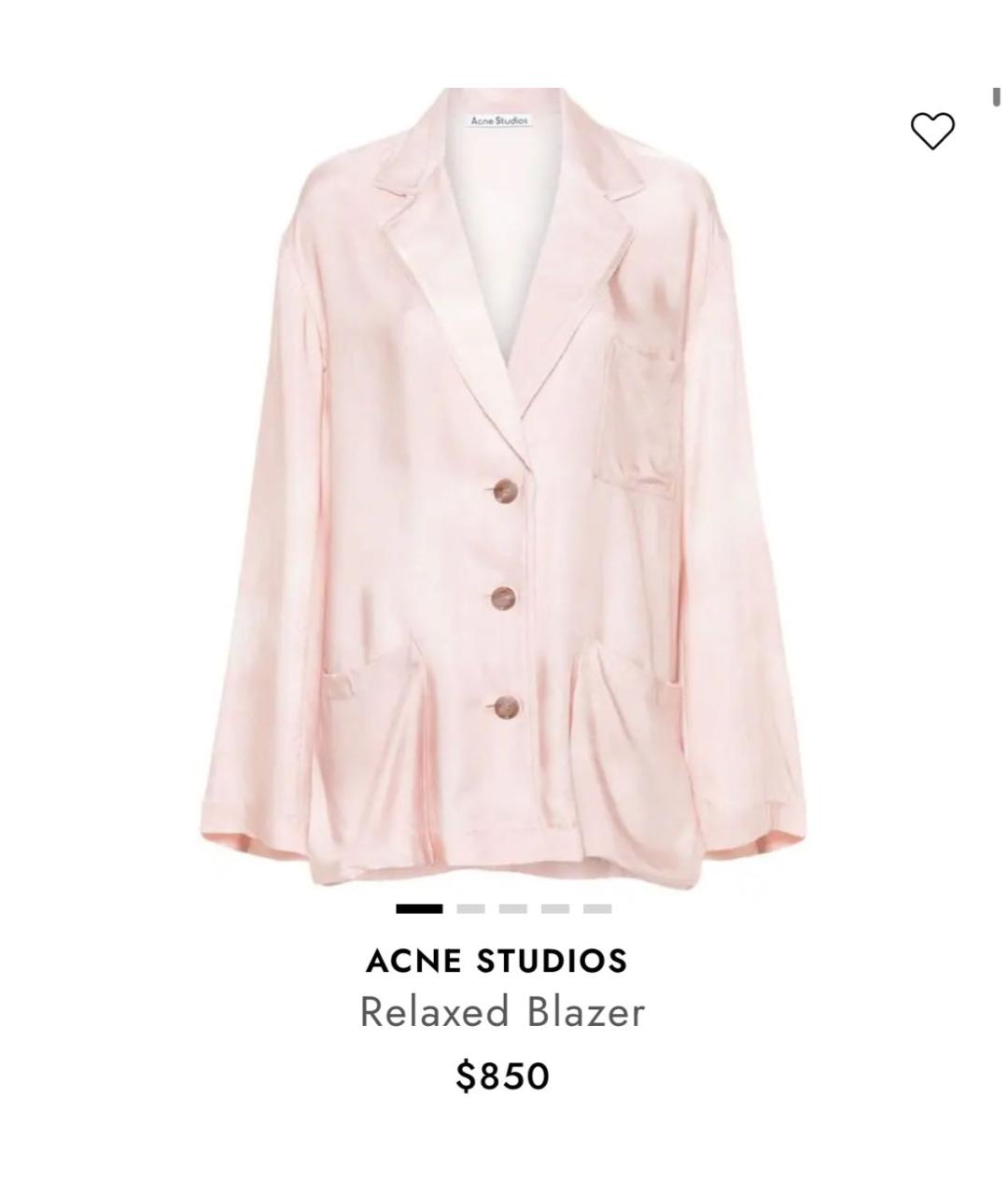 ACNE STUDIOS Коралловый костюм с брюками, фото 5