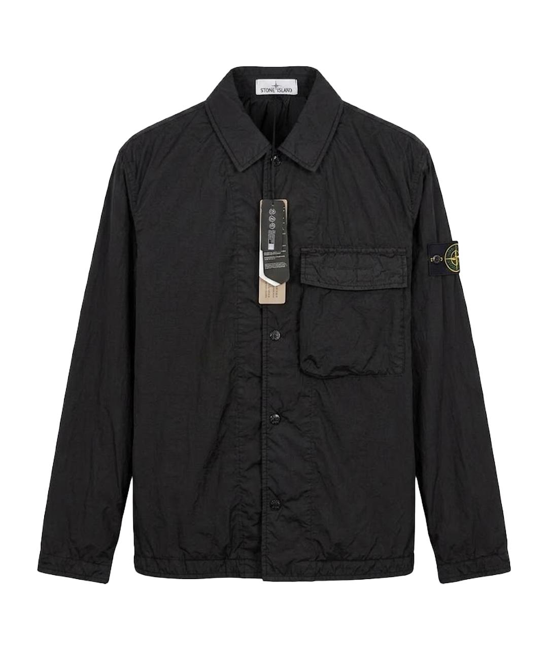 STONE ISLAND Черная полиамидовая куртка, фото 1