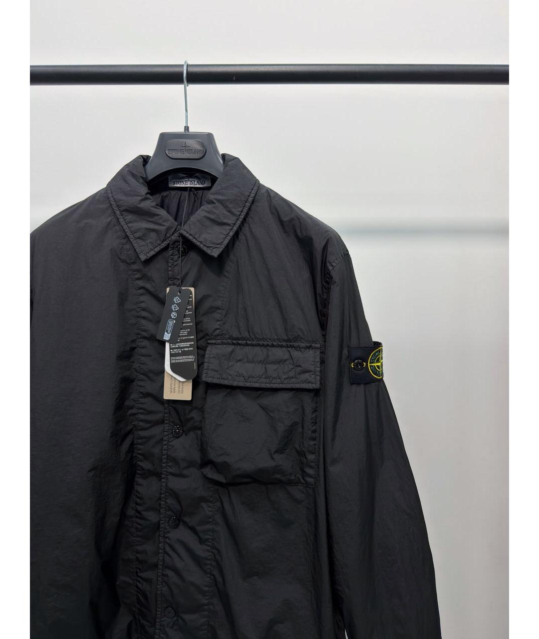 STONE ISLAND Черная полиамидовая куртка, фото 2